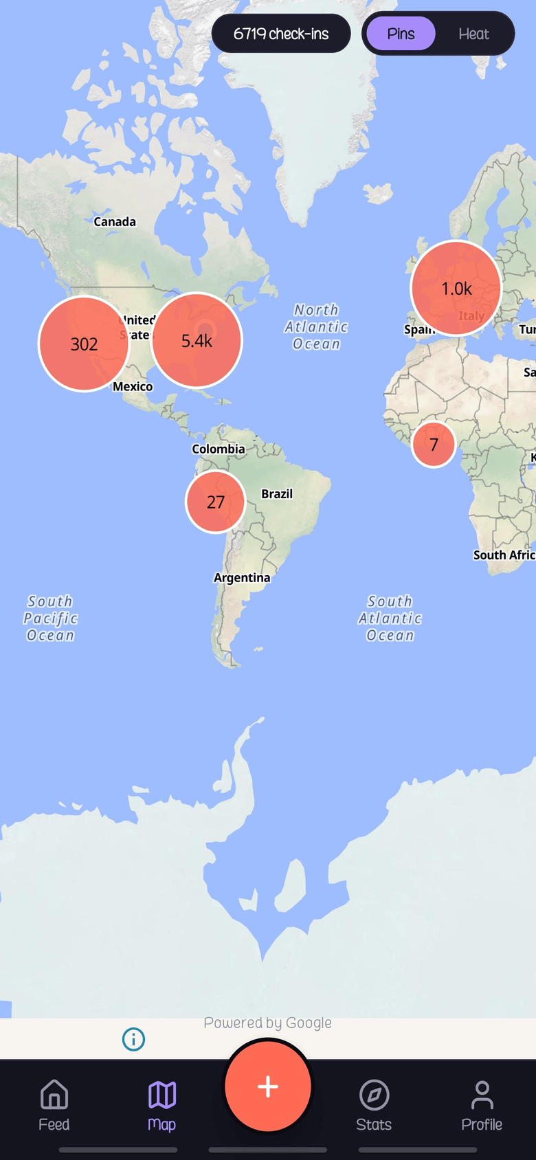 Haunts.io mobile map screen