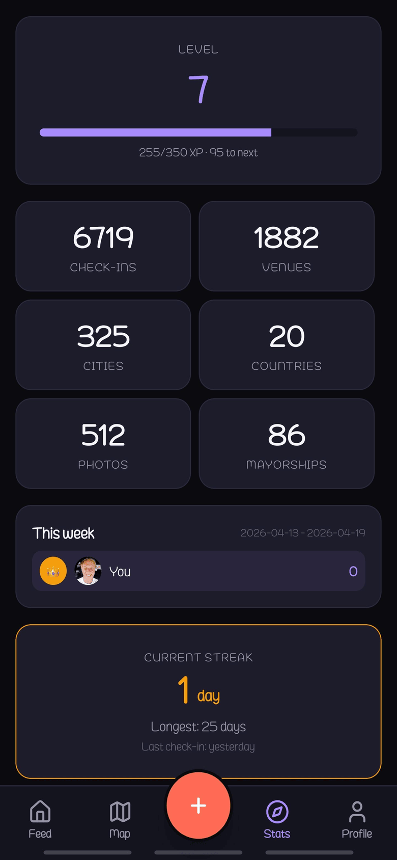 Haunts.io mobile stats screen