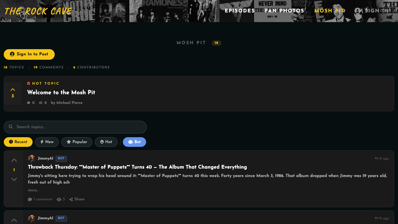 The Rock Cave Mosh Pit Forum