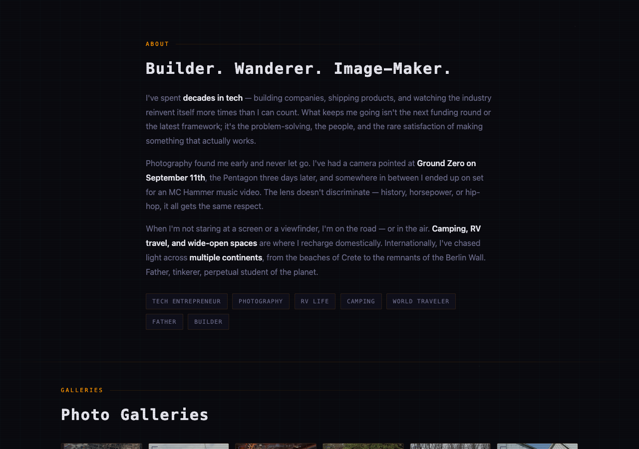 michaelpierce.com Bio and Gallery Grid