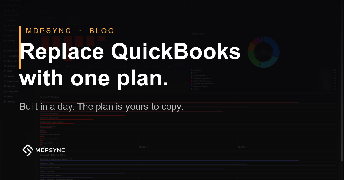 mdpBooks, a local-first Mac accounting app that replaces QuickBooks