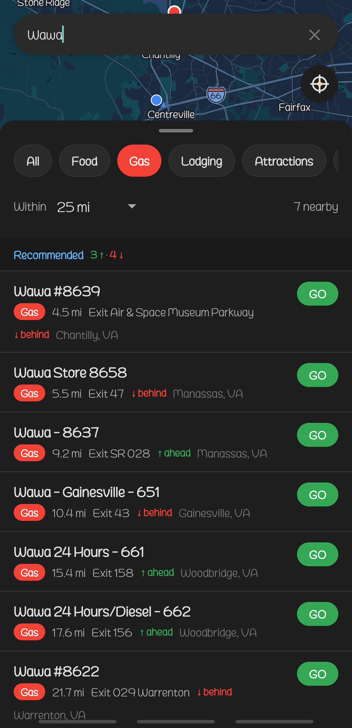 Highway Signs App, Search